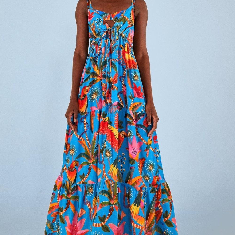 FARM RIO Macaw Party Cover Up Maxi Dress - Picture 12 of 13